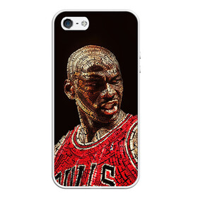 Чехол для iPhone 5/5S матовый с принтом Michael Jordan в Тюмени, Силикон | Область печати: задняя сторона чехла, без боковых панелей | chicago bulls | michael jeffrey jordan | nba. | баскетбол | баскетболист | вашингтон уизардс | майкл джордан | нба | чикаго | чикаго буллз