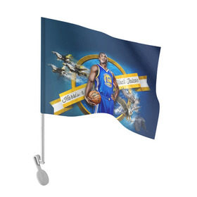 Флаг для автомобиля с принтом Баскетболист в Тюмени, 100% полиэстер | Размер: 30*21 см | nba | баскетбол | баскетболист | нба