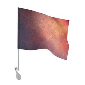 Флаг для автомобиля с принтом Космические пятна в Тюмени, 100% полиэстер | Размер: 30*21 см | кометы | космос | оранжевый | пятна | текстура | царапины