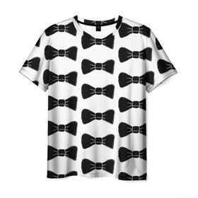 Мужская футболка 3D с принтом Жених в Тюмени, 100% полиэфир | прямой крой, круглый вырез горловины, длина до линии бедер | бабочки | банты | галстуки | паттерн