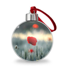 Ёлочный шар с принтом Алый мак в Тюмени, Пластик | Диаметр: 77 мм | алый | красный | лепестки | мак | прикольные картинки | цветочки | цветы