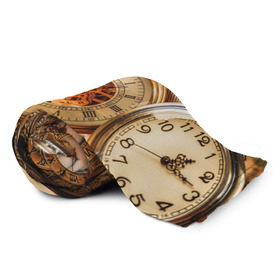 Плед 3D с принтом Часы в Тюмени, 100% полиэстер | закругленные углы, все края обработаны. Ткань не мнется и не растягивается | золото | карманные часы | старина | часы