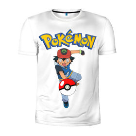 Мужская футболка 3D спортивная с принтом Pokemon / Ash Ketchum в Тюмени, 100% полиэстер с улучшенными характеристиками | приталенный силуэт, круглая горловина, широкие плечи, сужается к линии бедра | go | pokemon | го | игра | мультфильм | покемон | эш кетчум