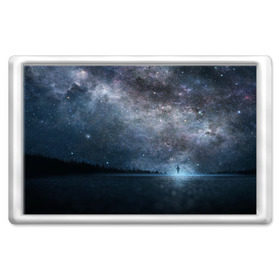 Магнит 45*70 с принтом Звездное небо в Тюмени, Пластик | Размер: 78*52 мм; Размер печати: 70*45 | вселенная | галактика | звезды | небо | ночь