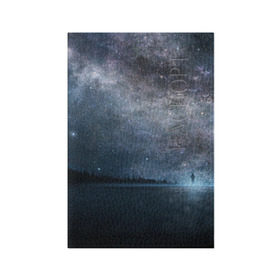 Обложка для паспорта матовая кожа с принтом Звездное небо в Тюмени, натуральная матовая кожа | размер 19,3 х 13,7 см; прозрачные пластиковые крепления | вселенная | галактика | звезды | небо | ночь