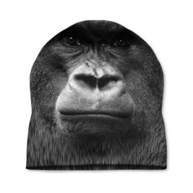 Шапка 3D с принтом Взгляд в Тюмени, 100% полиэстер | универсальный размер, печать по всей поверхности изделия | взгляд | голова | животные | о.м.с.к. | обезьяна | природа