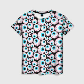 Женская футболка 3D с принтом Глазастик в Тюмени, 100% полиэфир ( синтетическое хлопкоподобное полотно) | прямой крой, круглый вырез горловины, длина до линии бедер | 