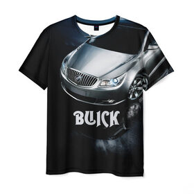 Мужская футболка 3D с принтом Buick в Тюмени, 100% полиэфир | прямой крой, круглый вырез горловины, длина до линии бедер | Тематика изображения на принте: buick | lacrosse | авто | автомобиль | бьюик | водитель | лакросс | машина | спорткар