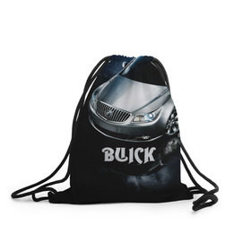 Рюкзак-мешок 3D с принтом Buick в Тюмени, 100% полиэстер | плотность ткани — 200 г/м2, размер — 35 х 45 см; лямки — толстые шнурки, застежка на шнуровке, без карманов и подкладки | buick | lacrosse | авто | автомобиль | бьюик | водитель | лакросс | машина | спорткар