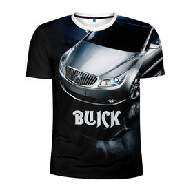 Мужская футболка 3D спортивная с принтом Buick в Тюмени, 100% полиэстер с улучшенными характеристиками | приталенный силуэт, круглая горловина, широкие плечи, сужается к линии бедра | buick | lacrosse | авто | автомобиль | бьюик | водитель | лакросс | машина | спорткар