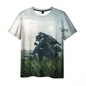 Мужская футболка 3D с принтом BATTLEFIELD 1 в Тюмени, 100% полиэфир | прямой крой, круглый вырез горловины, длина до линии бедер | battlefield 1 | батлфилд 1