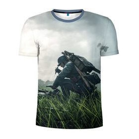 Мужская футболка 3D спортивная с принтом BATTLEFIELD 1 в Тюмени, 100% полиэстер с улучшенными характеристиками | приталенный силуэт, круглая горловина, широкие плечи, сужается к линии бедра | Тематика изображения на принте: battlefield 1 | батлфилд 1