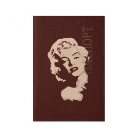 Обложка для паспорта матовая кожа с принтом Мэрилин Монро в Тюмени, натуральная матовая кожа | размер 19,3 х 13,7 см; прозрачные пластиковые крепления | marilyn monroe | звезда | киноактриса | мэрилин монро