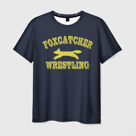 Мужская футболка 3D с принтом Foxcather team в Тюмени, 100% полиэфир | прямой крой, круглый вырез горловины, длина до линии бедер | foxcatcher | freestyle | wrestling | борьба | вольная