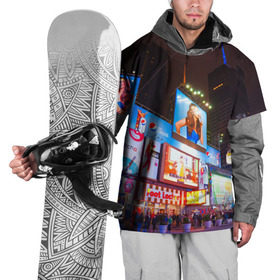 Накидка на куртку 3D с принтом Авеню стрит в Тюмени, 100% полиэстер |  | америка | город | европа | китай | красота | новинки | ночь | огонь | пейзаж | свет