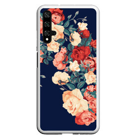 Чехол для Honor 20 с принтом Fashion flowers в Тюмени, Силикон | Область печати: задняя сторона чехла, без боковых панелей | fashion | flower | мода | фэшн | цветы