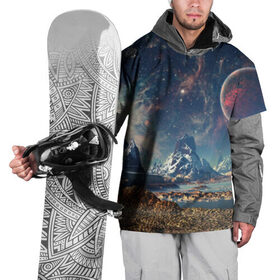 Накидка на куртку 3D с принтом Космос в Тюмени, 100% полиэстер |  | space | галактика | горы | звёзды | космонавт | космос | планеты