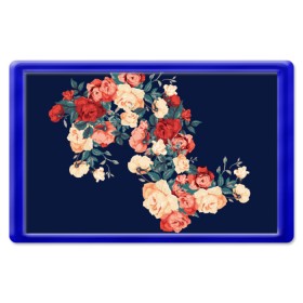 Магнит 45*70 с принтом Fashion flowers в Тюмени, Пластик | Размер: 78*52 мм; Размер печати: 70*45 | 