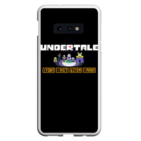 Чехол для Samsung S10E с принтом Undertale 4 в Тюмени, Силикон | Область печати: задняя сторона чехла, без боковых панелей | альфис | андайн | андертейл | асгор | дримурр | меттатон | папирус | подземелье | санс | ториэль | флауи | фриск