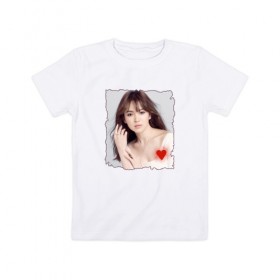 Детская футболка хлопок с принтом Song Hye-kyo в Тюмени, 100% хлопок | круглый вырез горловины, полуприлегающий силуэт, длина до линии бедер | 