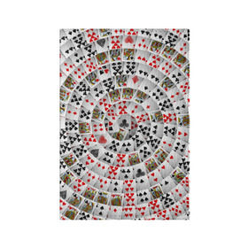 Обложка для паспорта матовая кожа с принтом Игральные карты 3 в Тюмени, натуральная матовая кожа | размер 19,3 х 13,7 см; прозрачные пластиковые крепления | карты | настольные игры | пасьянс | покер