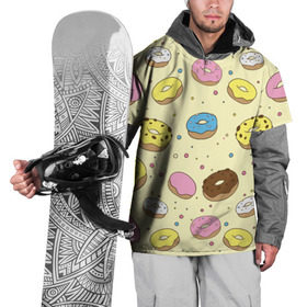 Накидка на куртку 3D с принтом Сладкие пончики в Тюмени, 100% полиэстер |  | Тематика изображения на принте: булочки | гомер симпсон | еда | пончики | сладости