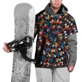 Накидка на куртку 3D с принтом Электро гитары 2 в Тюмени, 100% полиэстер |  | fender stratocaster | рок н рол