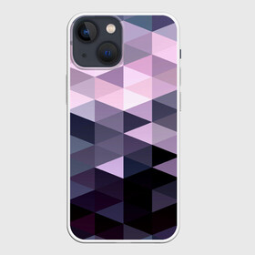 Чехол для iPhone 13 mini с принтом Pixel Polygon в Тюмени,  |  | Тематика изображения на принте: геометрия | полигоны | треугольник