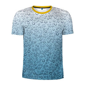 Мужская футболка 3D спортивная с принтом капли в Тюмени, 100% полиэстер с улучшенными характеристиками | приталенный силуэт, круглая горловина, широкие плечи, сужается к линии бедра | 