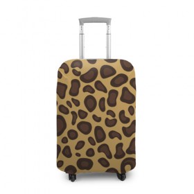 Чехол для чемодана 3D с принтом Шкура леопарда в Тюмени, 86% полиэфир, 14% спандекс | двустороннее нанесение принта, прорези для ручек и колес | 