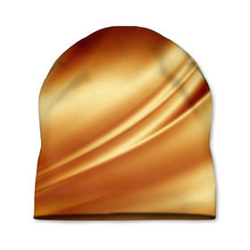 Шапка 3D с принтом Golden Silk в Тюмени, 100% полиэстер | универсальный размер, печать по всей поверхности изделия | gold | golden silk | textile | texture | золотой шёлк | текстиль | текстура | ткань