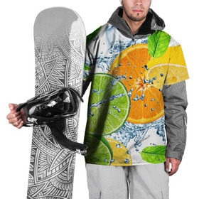 Накидка на куртку 3D с принтом Мятный смузи в Тюмени, 100% полиэстер |  | Тематика изображения на принте: вода | еда | зима | искусство | лайм | лимон | листья | новинки | природа | солнце | фрукты