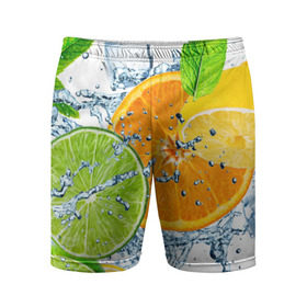 Мужские шорты 3D спортивные с принтом Мятный смузи в Тюмени,  |  | Тематика изображения на принте: вода | еда | зима | искусство | лайм | лимон | листья | новинки | природа | солнце | фрукты