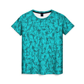 Женская футболка 3D с принтом Аквалангисты и русалки в Тюмени, 100% полиэфир ( синтетическое хлопкоподобное полотно) | прямой крой, круглый вырез горловины, длина до линии бедер | Тематика изображения на принте: вода | море | океан | охота | рыба | рыбак | рыбалка