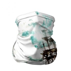 Бандана-труба 3D с принтом Ship в Тюмени, 100% полиэстер, ткань с особыми свойствами — Activecool | плотность 150‒180 г/м2; хорошо тянется, но сохраняет форму | Тематика изображения на принте: ship | корабль | море | фрегат | шторм
