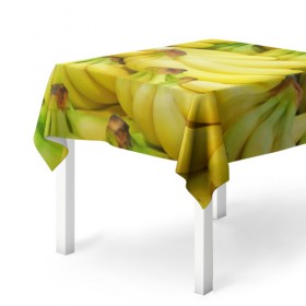 Скатерть 3D с принтом бананы в Тюмени, 100% полиэстер (ткань не мнется и не растягивается) | Размер: 150*150 см | 