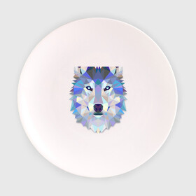 Тарелка 3D с принтом Полигональный волк в Тюмени, фарфор | диаметр - 210 мм
диаметр для нанесения принта - 120 мм | волк | геометрический рисунок | голова | животные | фауна