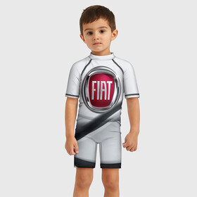 Детский купальный костюм 3D с принтом FIAT в Тюмени, Полиэстер 85%, Спандекс 15% | застежка на молнии на спине | Тематика изображения на принте: fiat | авто | автомобиль | водитель | машина | тачка | фиат