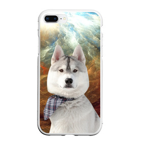 Чехол для iPhone 7Plus/8 Plus матовый с принтом Хаски в Тюмени, Силикон | Область печати: задняя сторона чехла, без боковых панелей | маламут | песик | собака | собаки | собачка | хаски