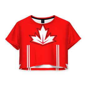 Женская футболка 3D укороченная с принтом Сборная Канады по хоккею 2016 в Тюмени, 100% полиэстер | круглая горловина, длина футболки до линии талии, рукава с отворотами | world cup hockey | брент бёрс | вратарь | дрю даути | защитник | канада | клюшка | кубок мира | нападающий | петерс билл | сanada | сборная канады | сидни патрик кросби | хоккей | хоккейная форма | шайба