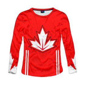 Женский лонгслив 3D с принтом Канада Хоккей Кросби в Тюмени, 100% полиэстер | длинные рукава, круглый вырез горловины, полуприлегающий силуэт | world cup hockey | брент бёрс | вратарь | дрю даути | защитник | канада | клюшка | кубок мира | нападающий | петерс билл | сanada | сборная канады | сидни патрик кросби | хоккей | хоккейная форма | шайба