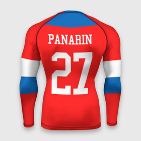 Мужской рашгард 3D с принтом Форма  № 27 PANARIN в Тюмени,  |  | 27 panarin | world cup hockey | клюшка | кубок мира | панарин артем | россия | сборная россии | хоккейная форма | шайба