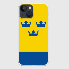 Чехол для iPhone 13 mini с принтом Сборная Швеции по Хоккею в Тюмени,  |  | sweden | world cup hockey | виктор хедман | вратарь | защитник | клюшка | кубок мира | нападающий | сборная канады | хоккей | хоккейная форма | швеция | эрик карлссон