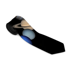 Галстук 3D с принтом Парад планет в Тюмени, 100% полиэстер | Длина 148 см; Плотность 150-180 г/м2 | звёзды | космическое пространство | космос | планета | созвездие