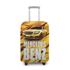 Чехол для чемодана 3D с принтом Mercedes Benz в Тюмени, 86% полиэфир, 14% спандекс | двустороннее нанесение принта, прорези для ручек и колес | benz | mercedes | авто | автомобиль | водитель | машина | мерседес бенц | тачка