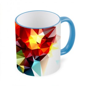 Кружка 3D с принтом Polygon в Тюмени, керамика | ёмкость 330 мл | геометрия | полигоны | разноцветный | яркий