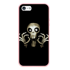 Чехол для iPhone 5/5S матовый с принтом Скeлетик в Тюмени, Силикон | Область печати: задняя сторона чехла, без боковых панелей | bones | halloween | skull в идеи подарков в хеллоуин | скелет | скелеты | хеллоиун | хэллоуин | хэлоуин | череп | черепа