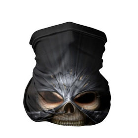 Бандана-труба 3D с принтом Скелет в маске в Тюмени, 100% полиэстер, ткань с особыми свойствами — Activecool | плотность 150‒180 г/м2; хорошо тянется, но сохраняет форму | warhammer | хаос | череп