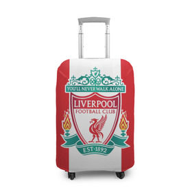 Чехол для чемодана 3D с принтом Liverpool FC в Тюмени, 86% полиэфир, 14% спандекс | двустороннее нанесение принта, прорези для ручек и колес | англия | клуб | ливерпуль | фк | футбол | футбольный