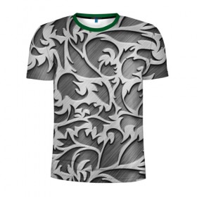 Мужская футболка 3D спортивная с принтом Узоры в Тюмени, 100% полиэстер с улучшенными характеристиками | приталенный силуэт, круглая горловина, широкие плечи, сужается к линии бедра | текстура | узор
